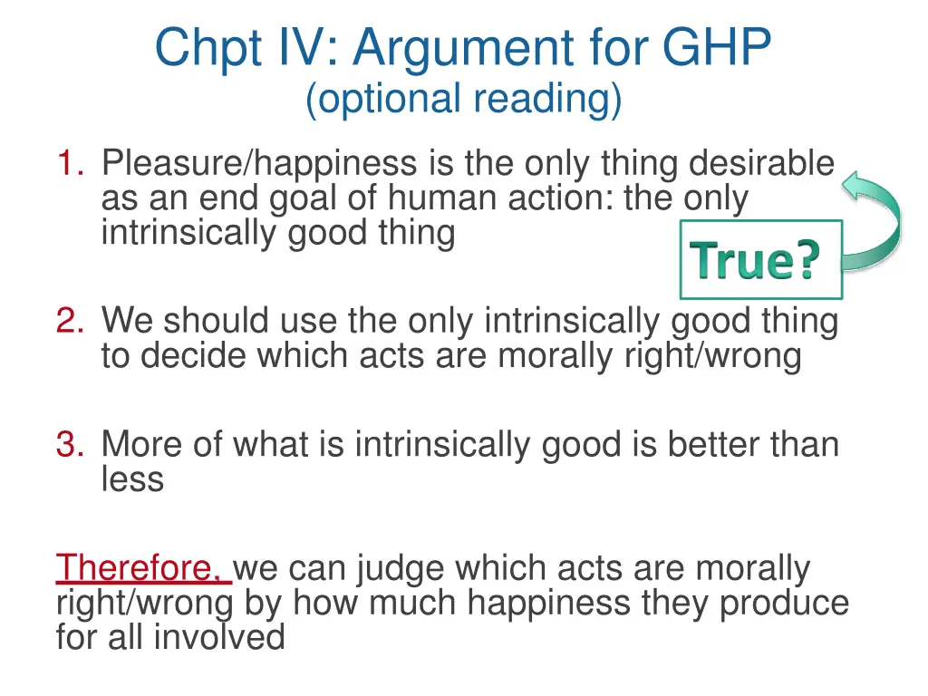 chpt iv argument for ghp optional reading