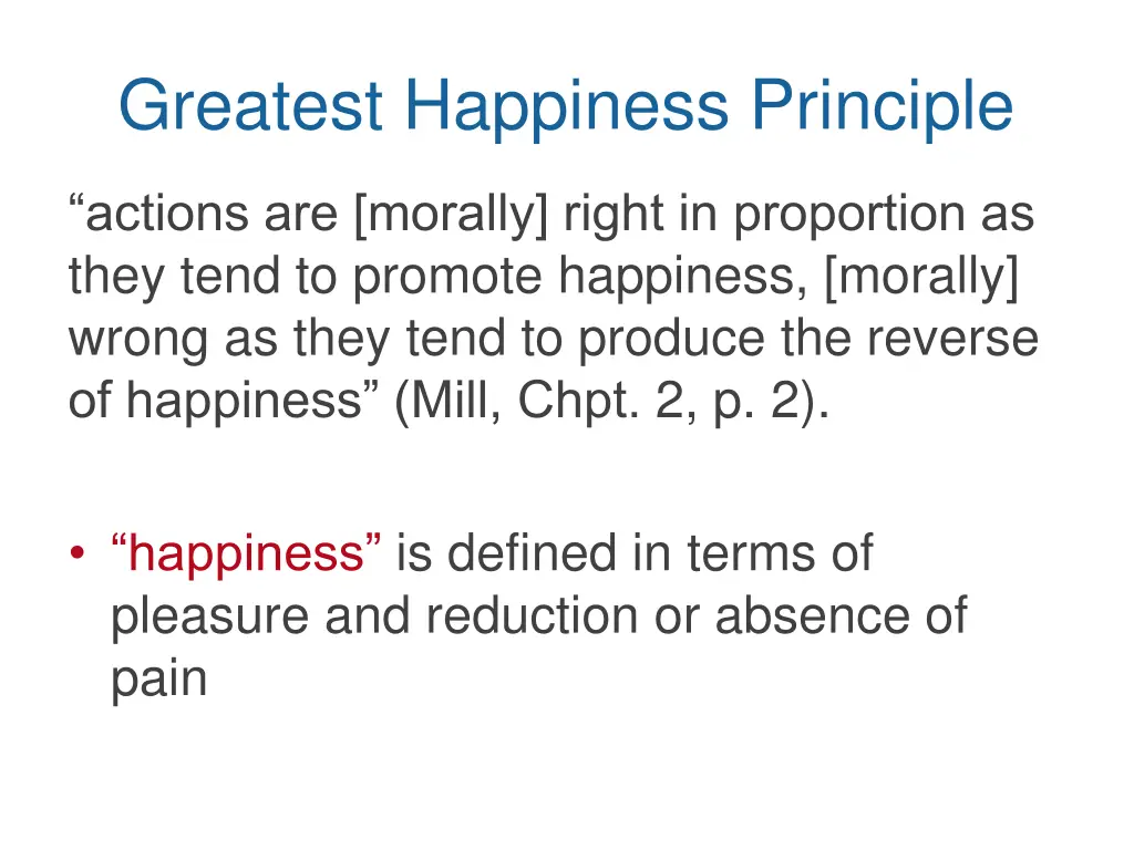 greatest happiness principle