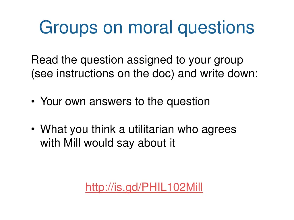 groups on moral questions