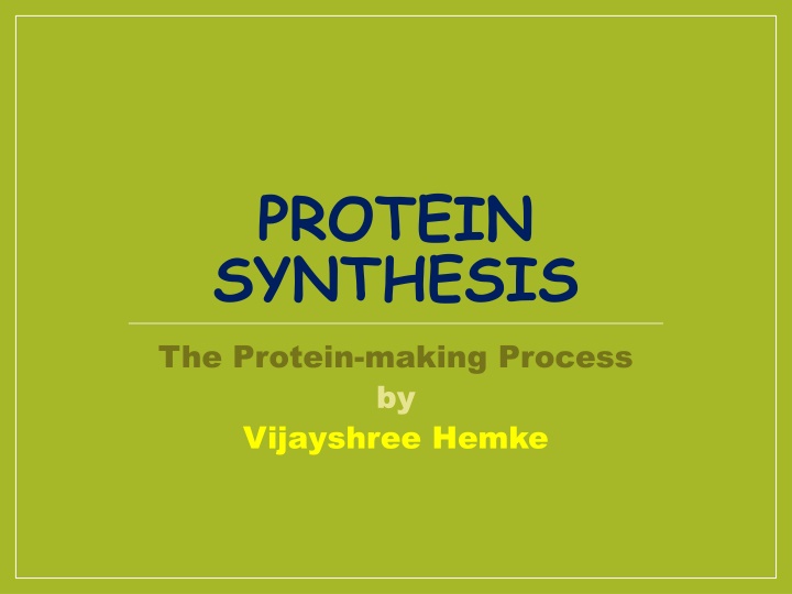 protein synthesis