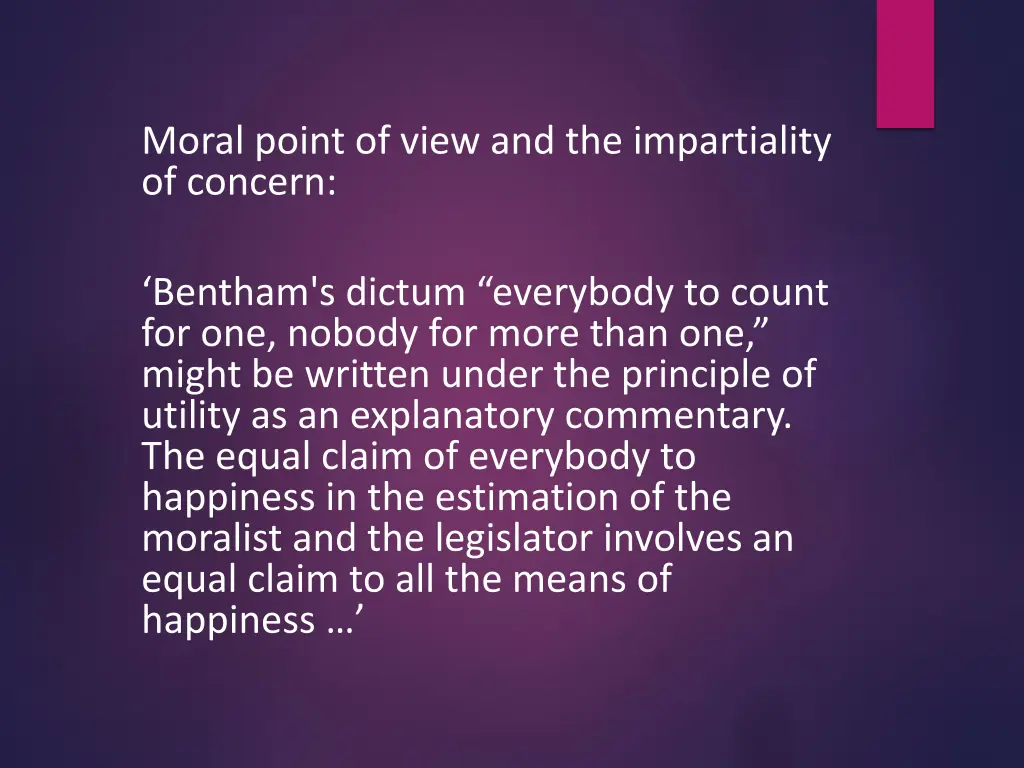 moral point of view and the impartiality