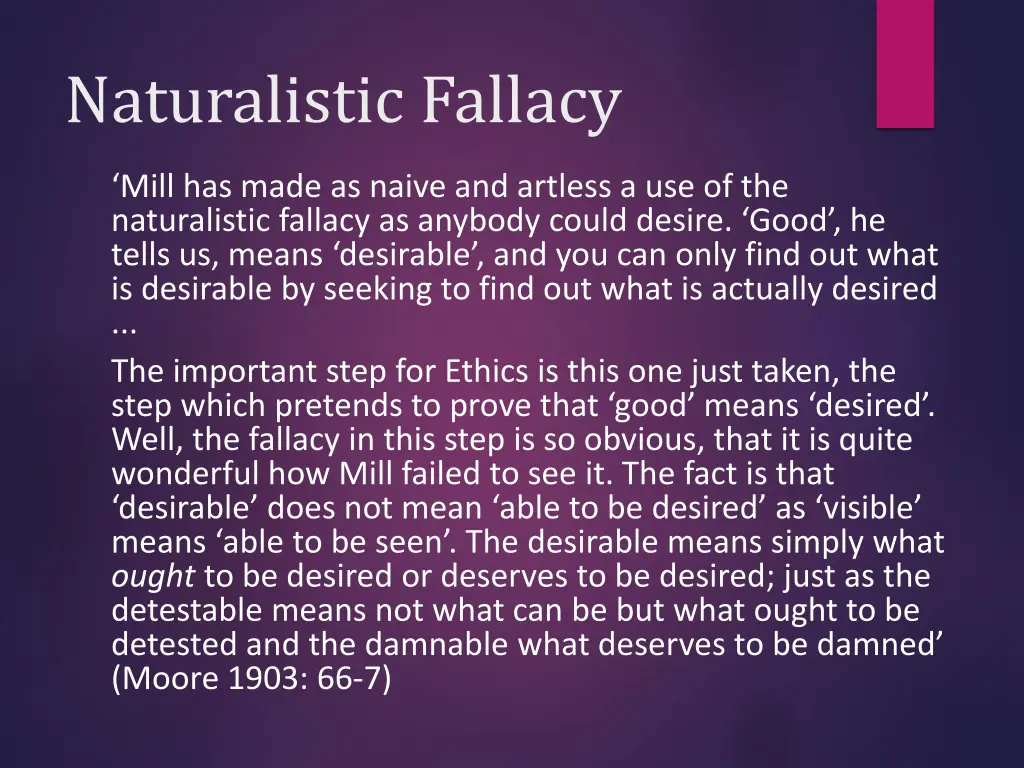 naturalistic fallacy