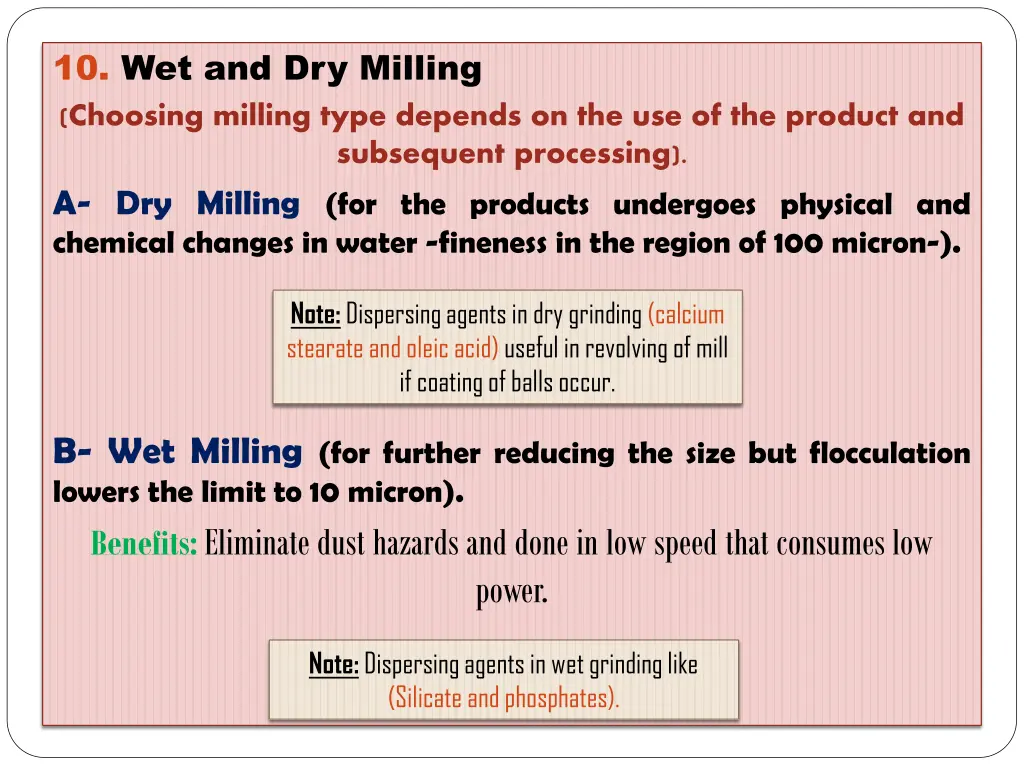 10 wet and dry milling choosing milling type