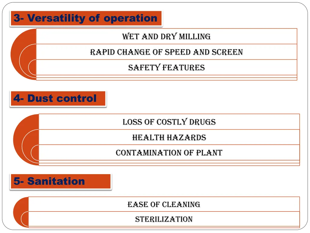 3 versatility of operation