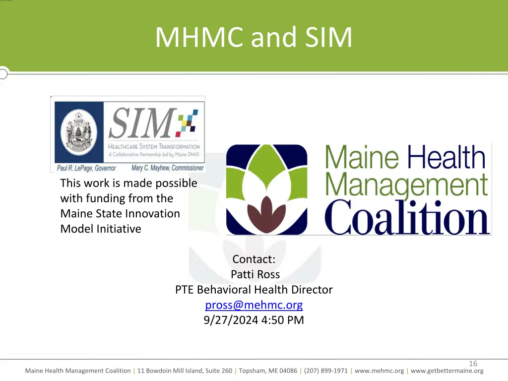 mhmc and sim