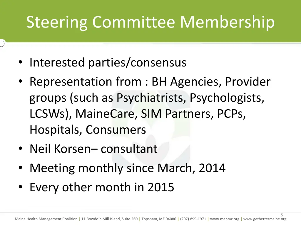 steering committee membership