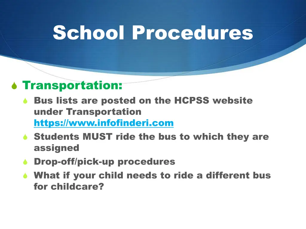 school procedures 2