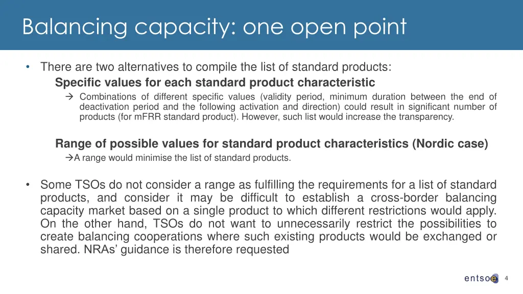 balancing capacity one open point