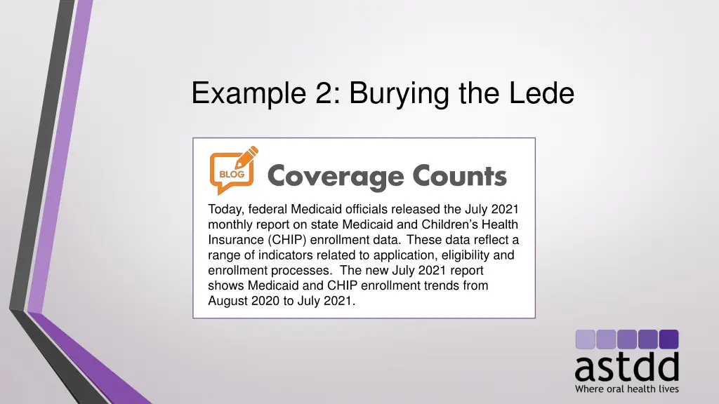 example 2 burying the lede