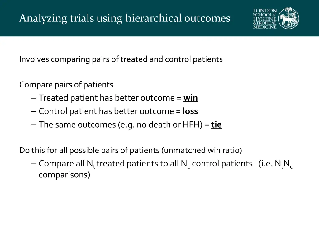 analyzing trials using hierarchical outcomes