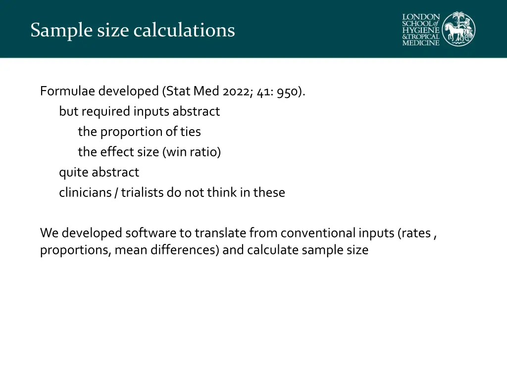 sample size calculations 1