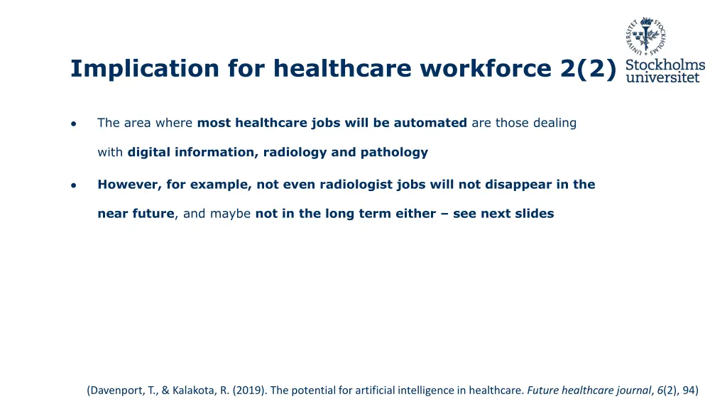 implication for healthcare workforce 2 2