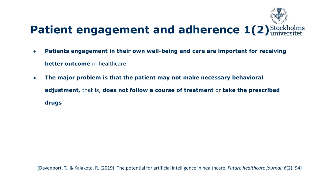 patient engagement and adherence 1 2