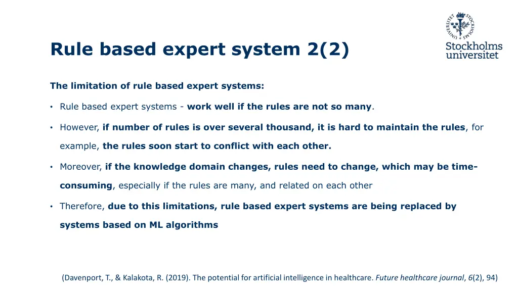 rule based expert system 2 2