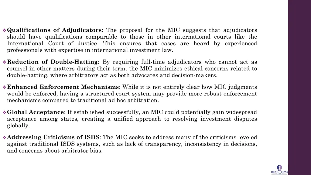 qualifications of adjudicators the proposal