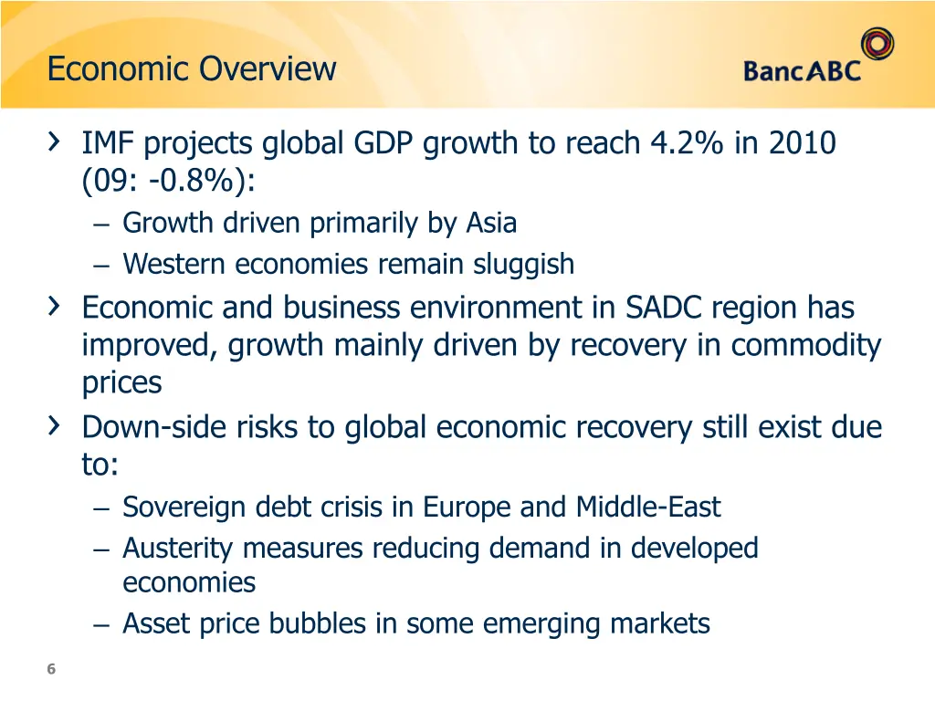 economic overview 1