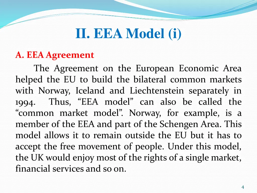 ii eea model i