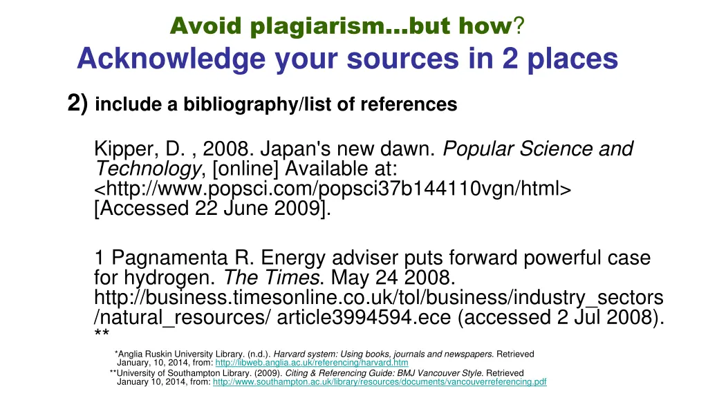 avoid plagiarism but how acknowledge your sources 1