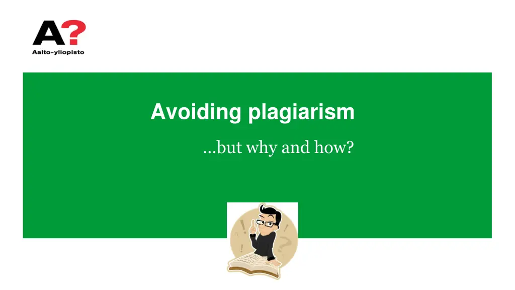 avoiding plagiarism