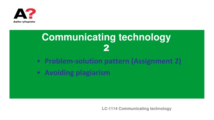 communicating technology 2 problem solution