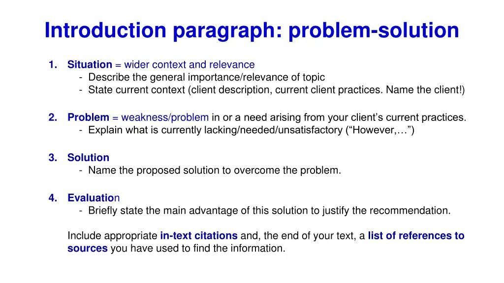 introduction paragraph problem solution