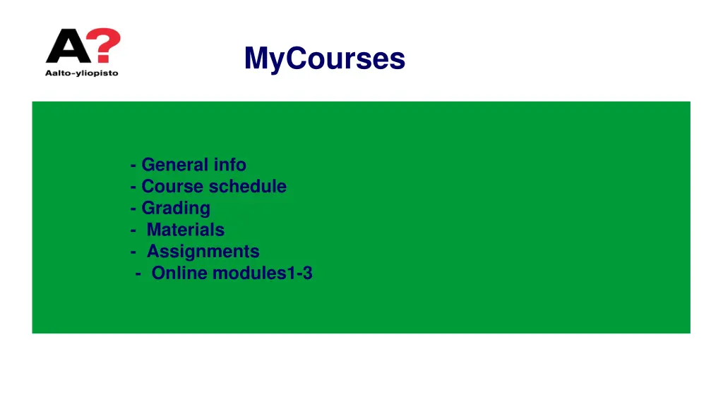 mycourses