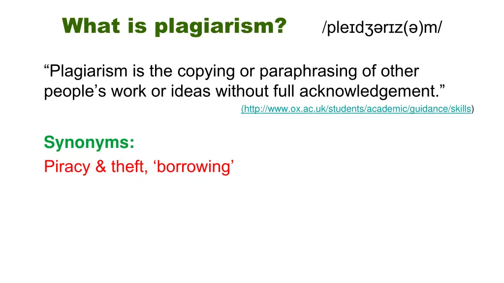 what is plagiarism ple d r z m