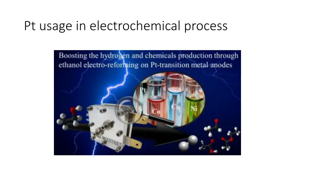 pt usage in electrochemical process