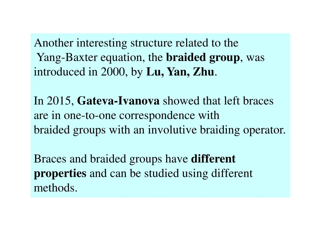 another interesting structure related to the yang