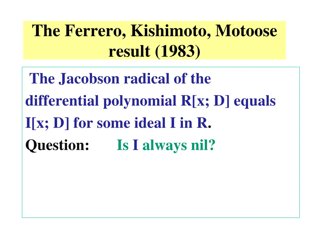 the ferrero kishimoto motoose result 1983 1