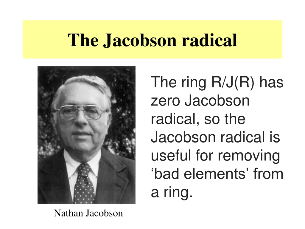 the jacobson radical