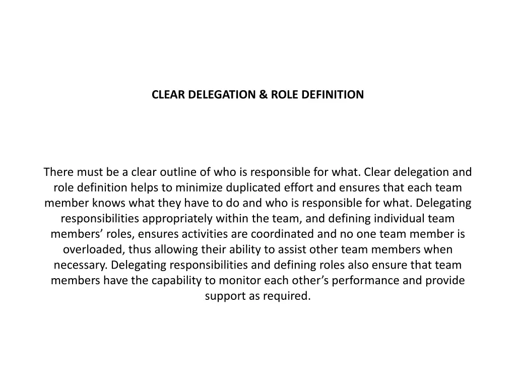 clear delegation role definition