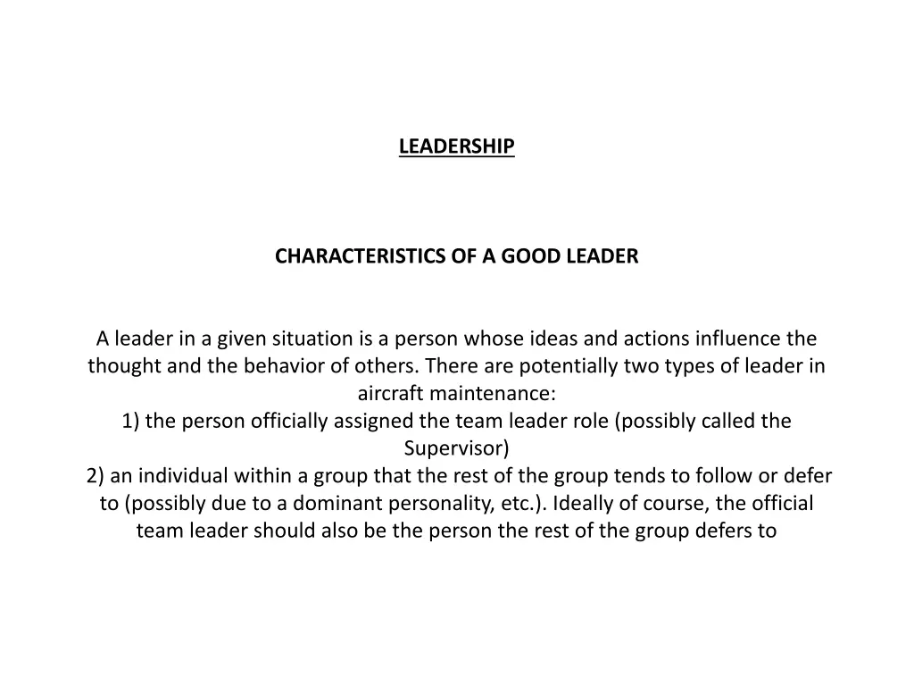 leadership