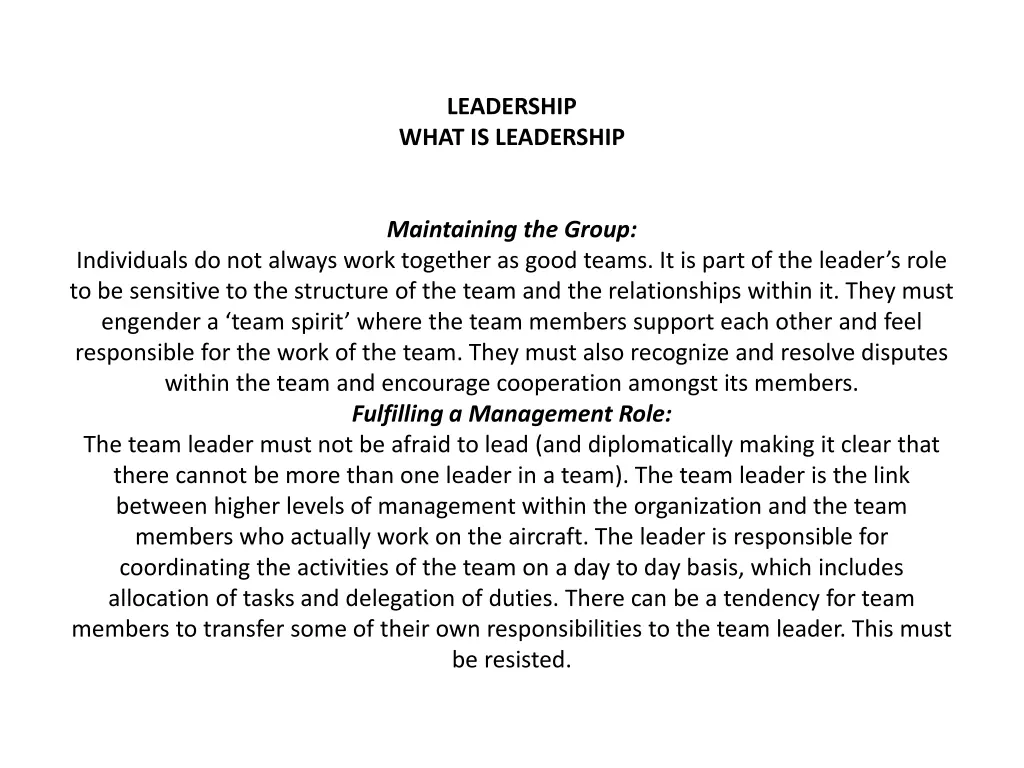 leadership what is leadership