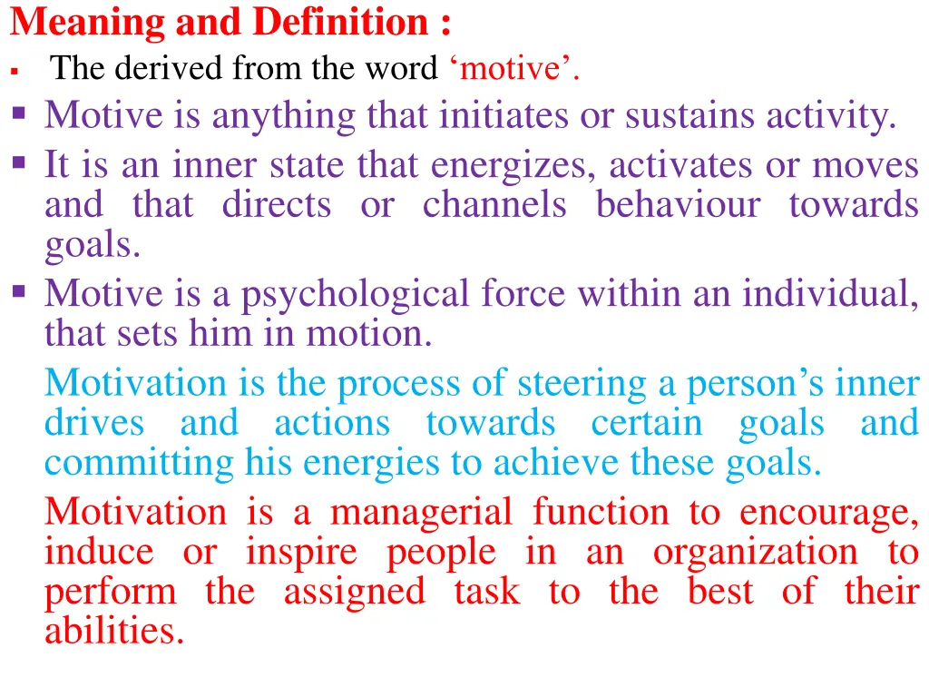 meaning and definition the derived from the word