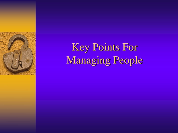 key points for managing people