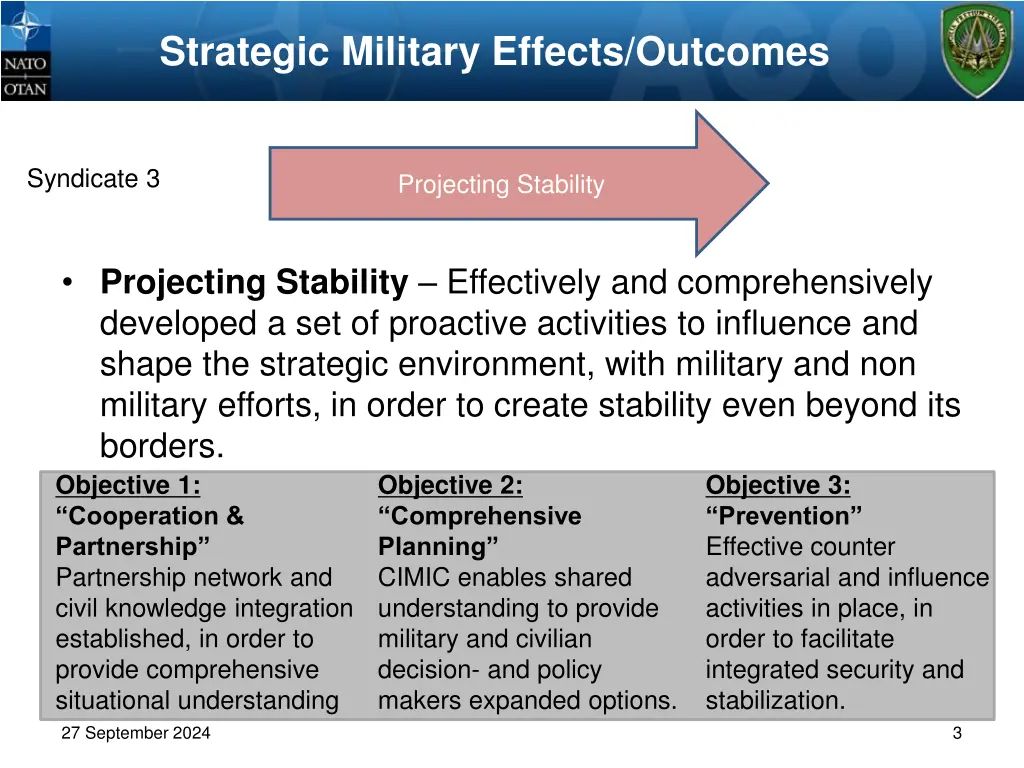 strategic military effects outcomes 2