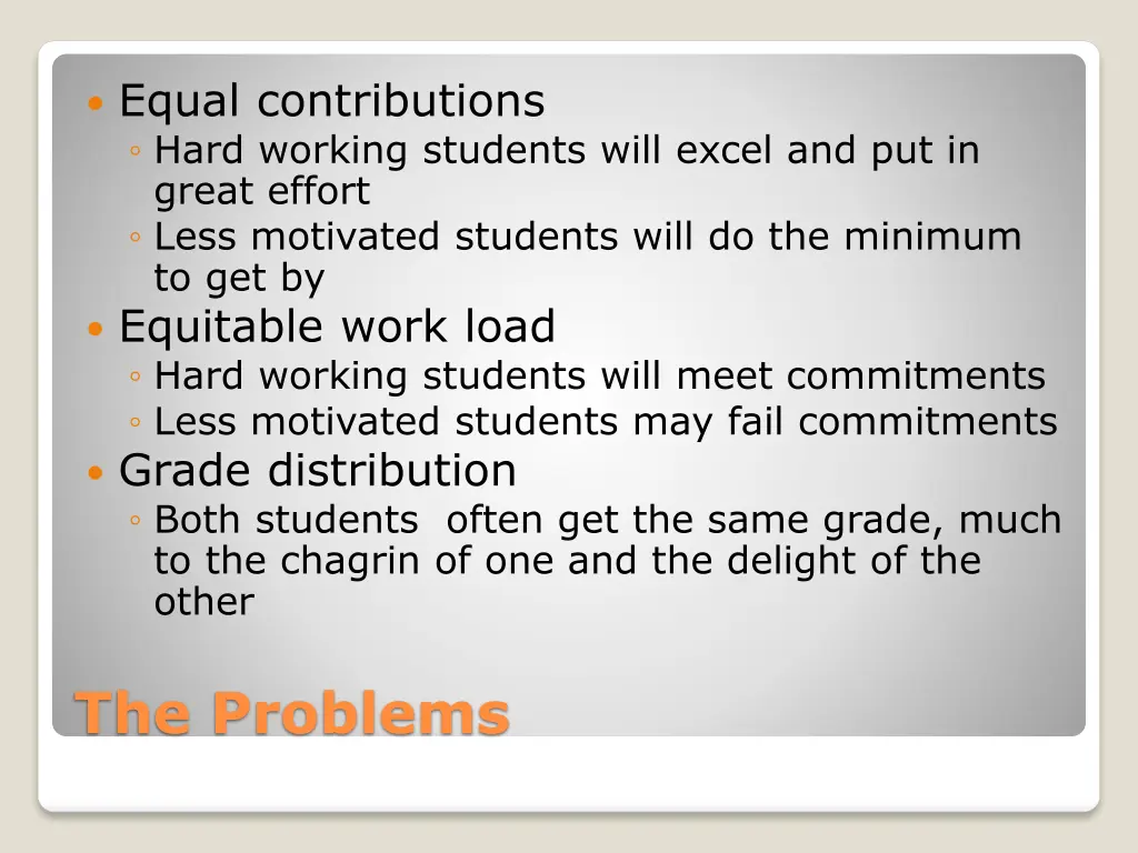 equal contributions hard working students will