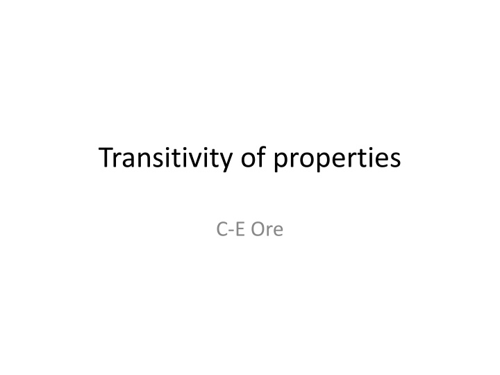 transitivity of properties