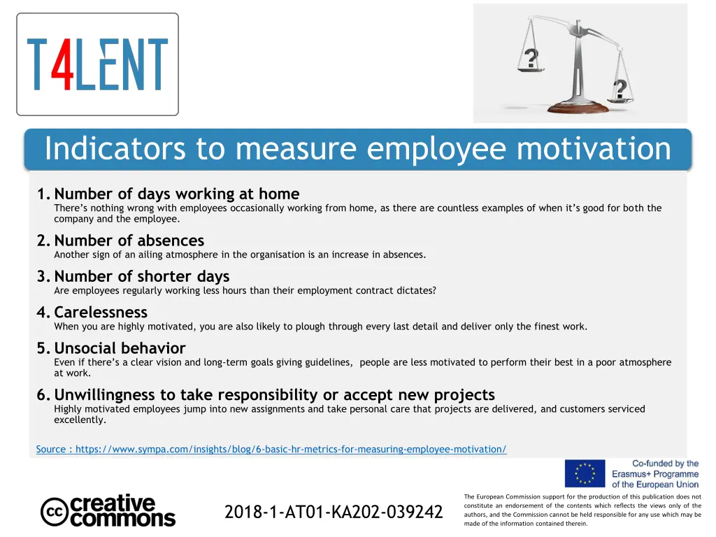 indicators to measure employee motivation