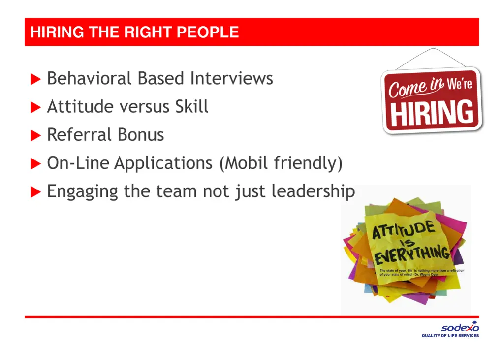 hiring the right people