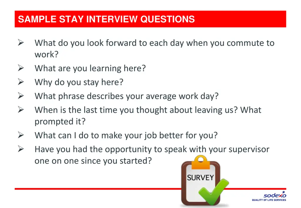 sample stay interview questions