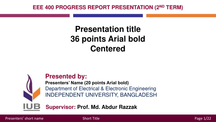 eee 400 progress report presentation 2 nd term