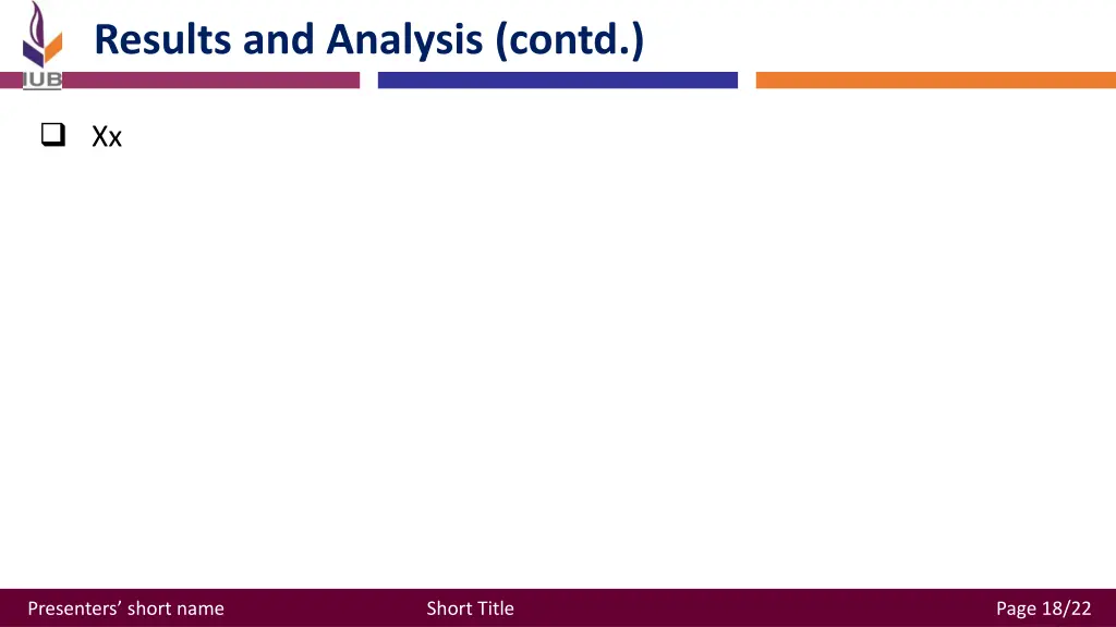 results and analysis contd