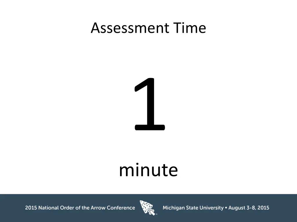 assessment time 1 minute