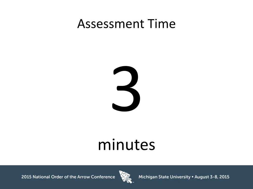 assessment time 3 minutes