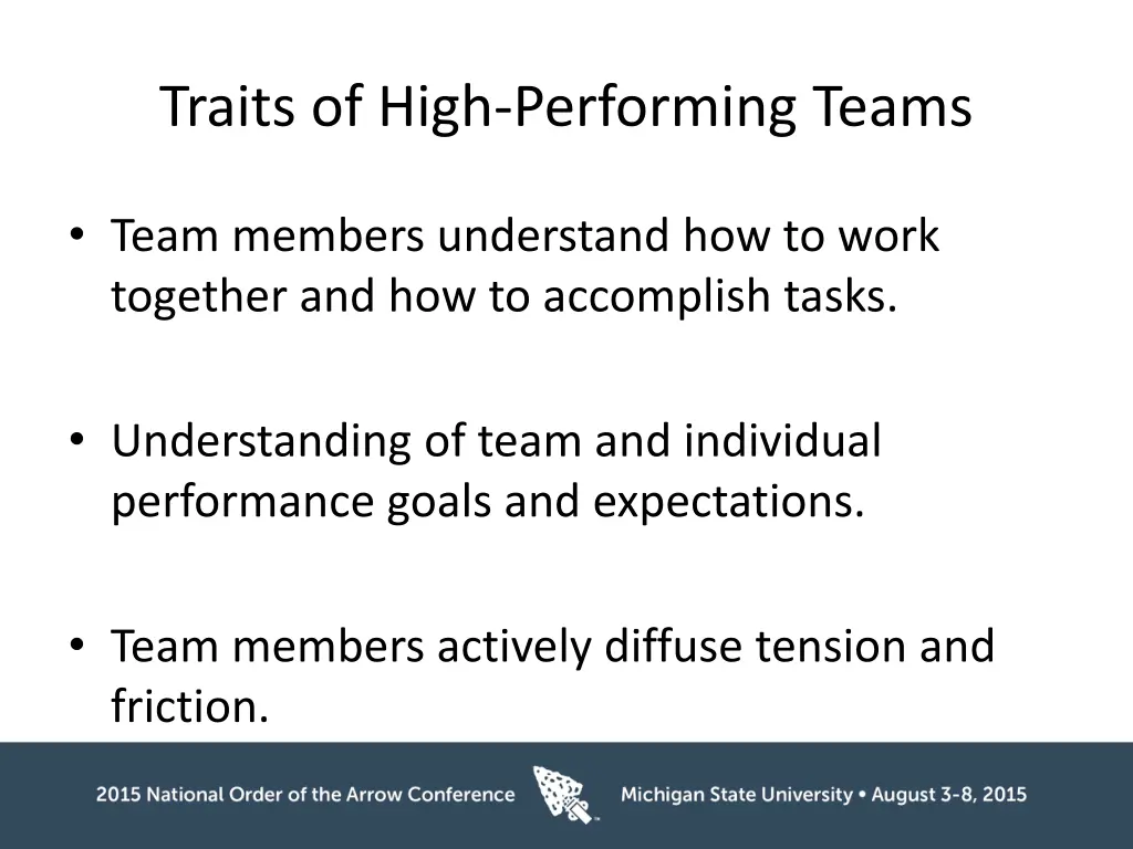 traits of high performing teams