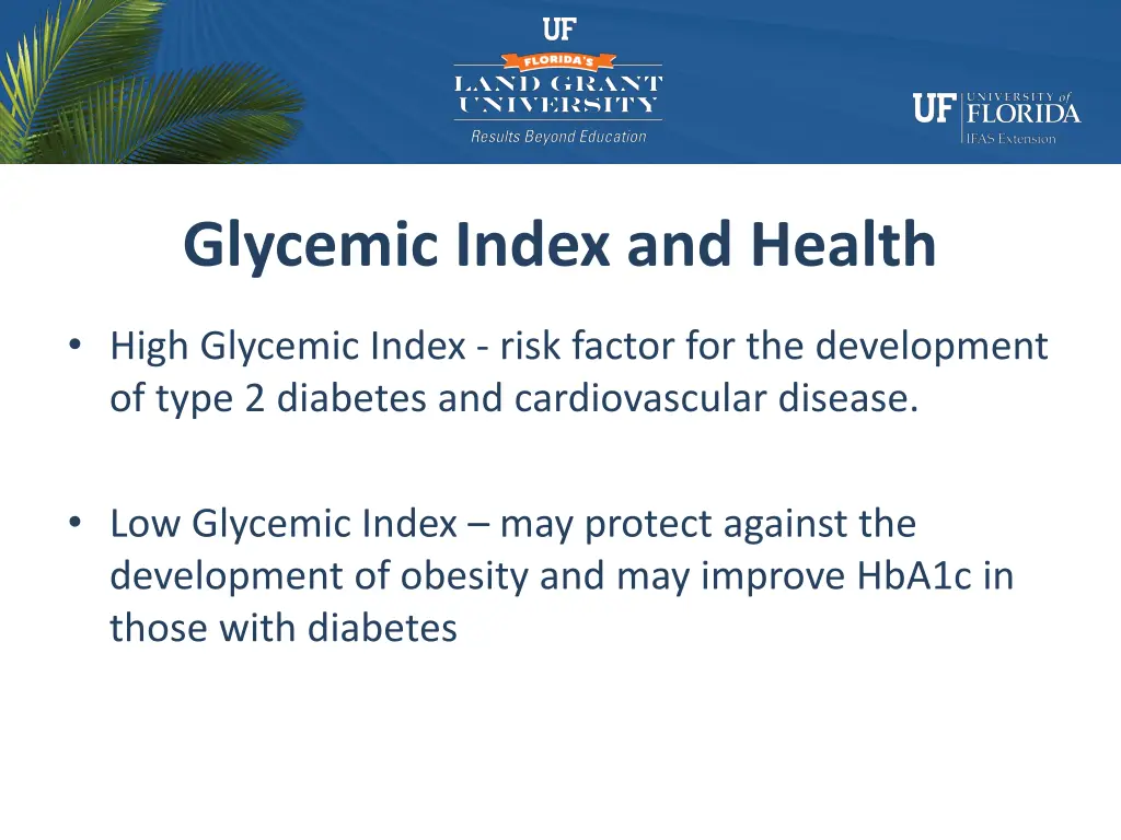 glycemic index and health