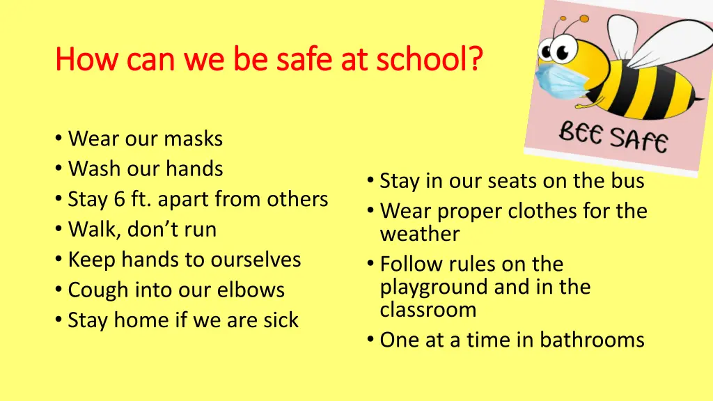 how can we be safe at school how can we be safe