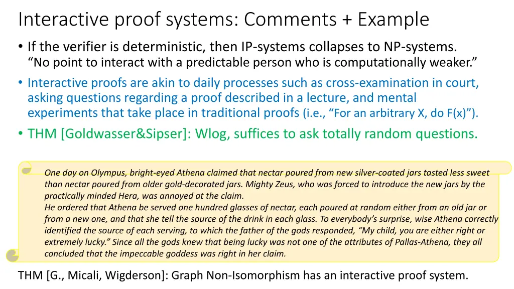 interactive proof systems comments example